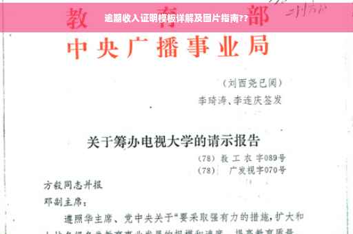 逾期收入证明模板详解及图片指南??