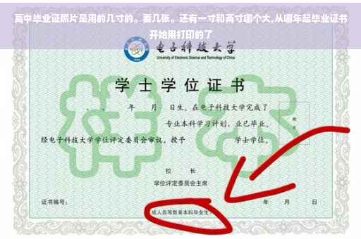 高中毕业证照片是用的几寸的。要几张。还有一寸和两寸哪个大,从哪年起毕业证书开始用打印的了