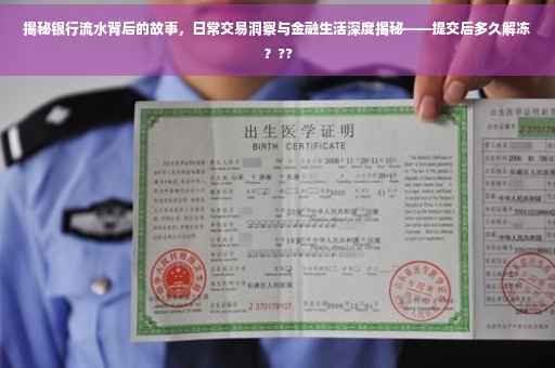 揭秘银行流水背后的故事，日常交易洞察与金融生活深度揭秘——提交后多久解冻？??