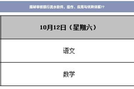 揭秘审核银行流水软件，操作、应用与优势详解??