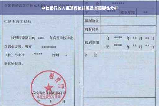 中信银行收入证明模板详解及其重要性分析