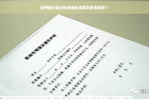 湖州银行流水账单模板详解及查询指南??