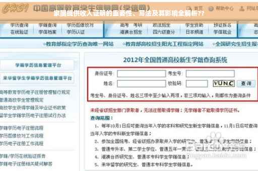 家属提供收入证明的重要性、写法及其影响全解析??
