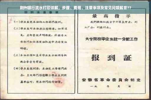 荆州银行流水打印详解，步骤、费用、注意事项及常见问题解答??
