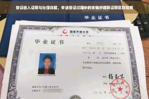 签证收入证明与社保详解，申请签证过程中的关键步骤及证明区别指南