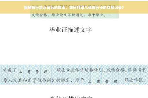 揭秘银行流水背后的故事，如何打印几张银行卡的交易记录？