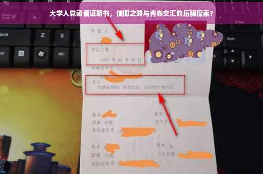 大学入党函调证明书，信仰之路与青春交汇的历程探索?