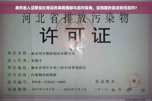 房贷收入证明空白背后的真相揭秘与应对指南，空档期的你该如何应对？