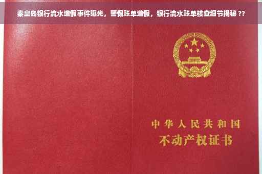 秦皇岛银行流水造假事件曝光，警惕账单造假，银行流水账单核查细节揭秘 ??