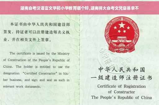 湖南自考汉语言文学和小学教育哪个好,湖南师大自考文凭容易拿不