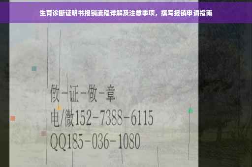 生育诊断证明书报销流程详解及注意事项，撰写报销申请指南
