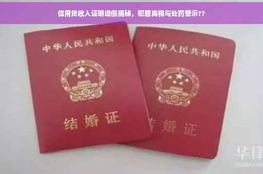 信用贷收入证明造假揭秘，犯罪真相与处罚警示??
