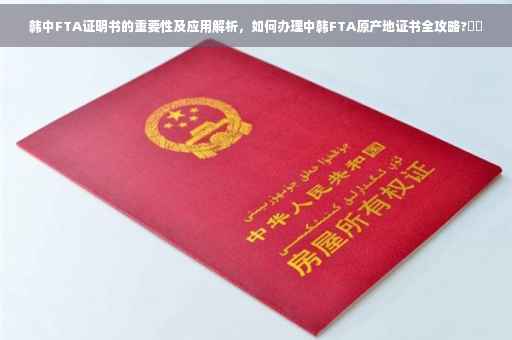 韩中FTA证明书的重要性及应用解析，如何办理中韩FTA原产地证书全攻略?⚡️