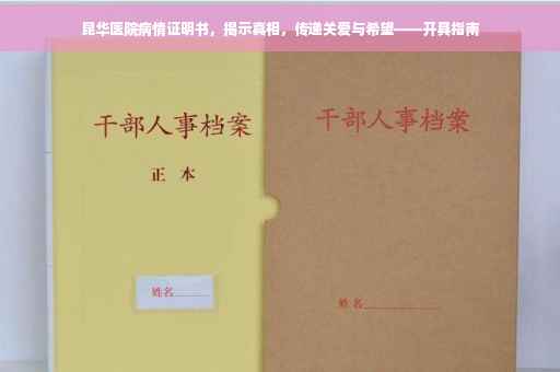 昆华医院病情证明书，揭示真相，传递关爱与希望——开具指南