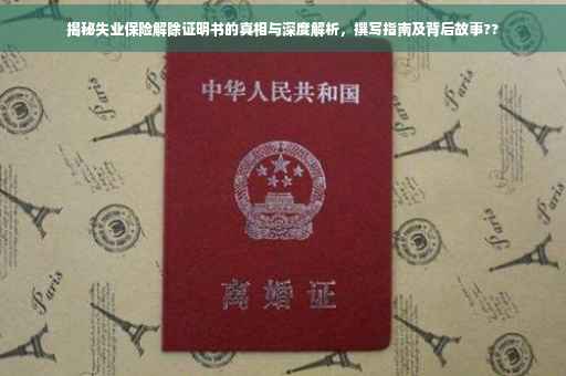 揭秘失业保险解除证明书的真相与深度解析，撰写指南及背后故事??
