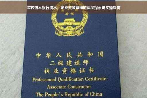 监控法人银行流水，企业资金管理的深度探索与实操指南