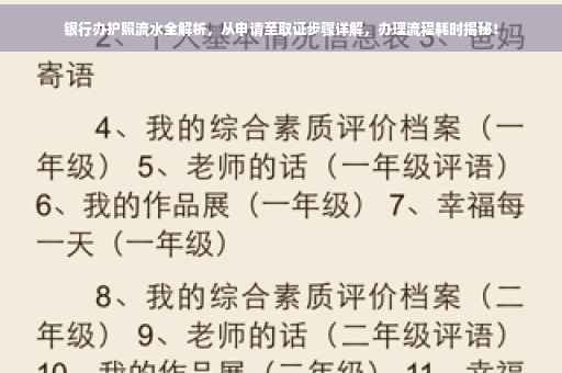 银行办护照流水全解析，从申请至取证步骤详解，办理流程耗时揭秘！