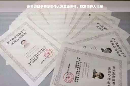 出资证明书签发责任人及其重要性，签发责任人揭秘