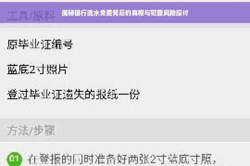 揭秘银行流水免费背后的真相与犯罪风险探讨