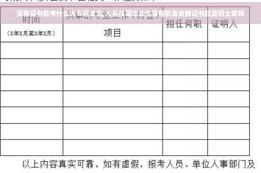 没有证书能考什么大专呢女生,大专往届毕业生没有职业资格证书能直招士官吗