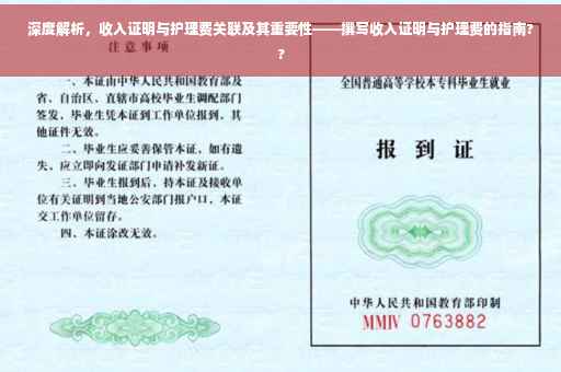 深度解析，收入证明与护理费关联及其重要性——撰写收入证明与护理费的指南??