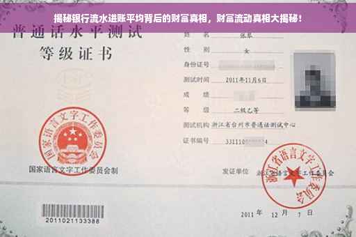 揭秘银行流水进账平均背后的财富真相，财富流动真相大揭秘！