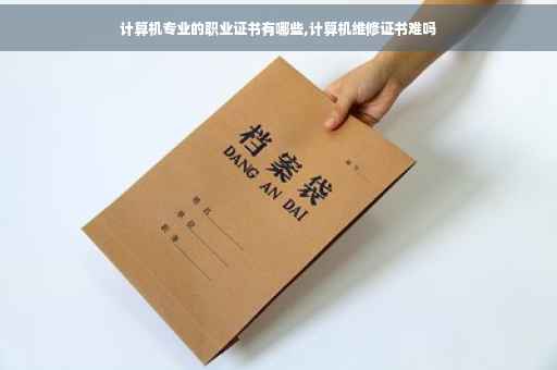 计算机专业的职业证书有哪些,计算机维修证书难吗