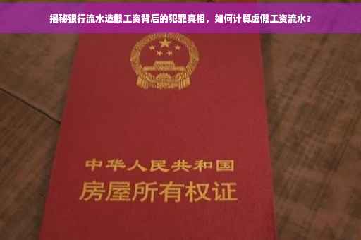 揭秘银行流水造假工资背后的犯罪真相，如何计算虚假工资流水？