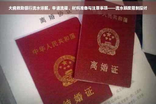 大病救助银行流水详解，申请流程、材料准备与注意事项——流水额度限制探讨