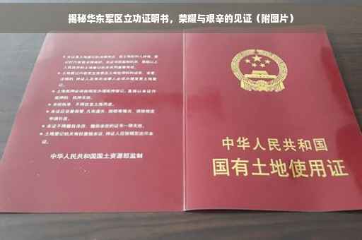 揭秘华东军区立功证明书，荣耀与艰辛的见证（附图片）