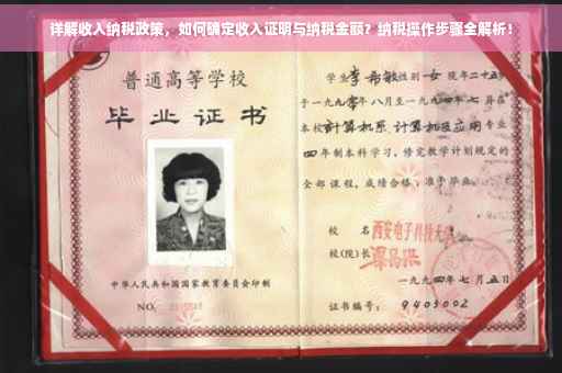 详解收入纳税政策，如何确定收入证明与纳税金额？纳税操作步骤全解析！