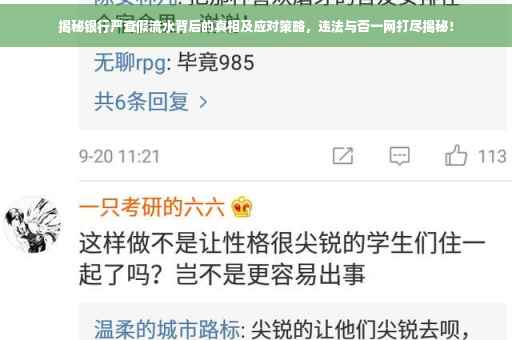 揭秘银行严查假流水背后的真相及应对策略，违法与否一网打尽揭秘！