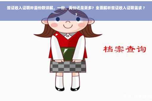 签证收入证明所需份数详解，一份、两份还是更多？全面解析签证收入证明需求 ??