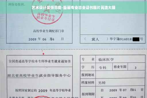 艺术设计是师范类-版画专业毕业证书图片高清大图