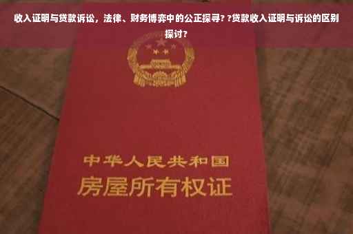 收入证明与贷款诉讼，法律、财务博弈中的公正探寻? ?贷款收入证明与诉讼的区别探讨?