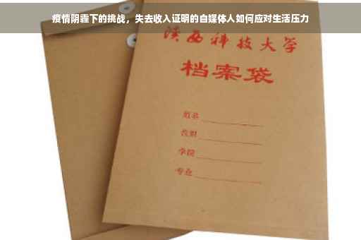 疫情阴霾下的挑战，失去收入证明的自媒体人如何应对生活压力