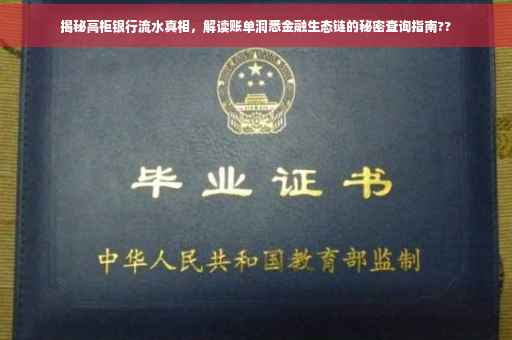 揭秘高柜银行流水真相，解读账单洞悉金融生态链的秘密查询指南??