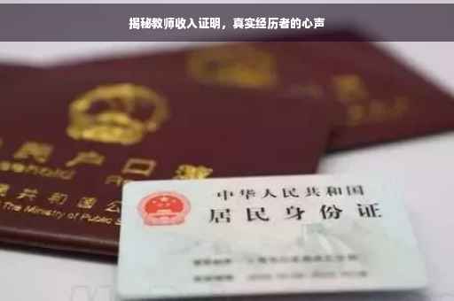 揭秘教师收入证明，真实经历者的心声
