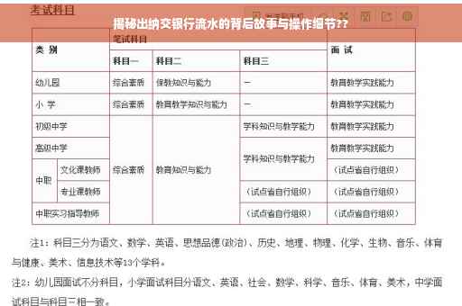 揭秘出纳交银行流水的背后故事与操作细节??