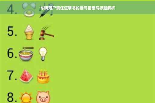 车辆落户责任证明书的撰写指南与标题解析