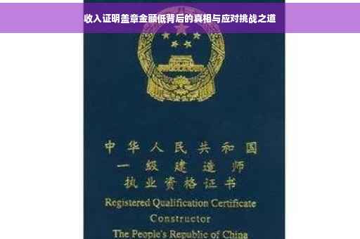 收入证明盖章金额低背后的真相与应对挑战之道