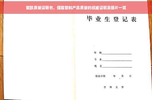 塑胶质量证明书，保障塑料产品质量的权威证明及图片一览