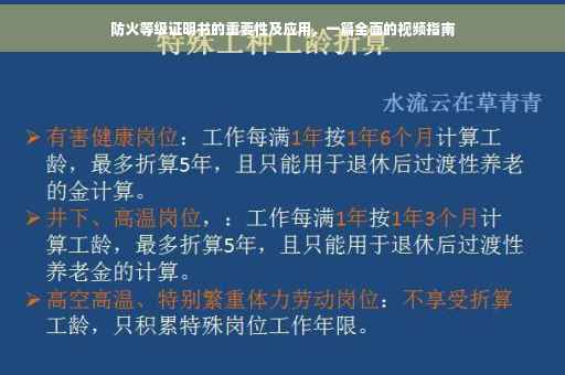 防火等级证明书的重要性及应用，一篇全面的视频指南