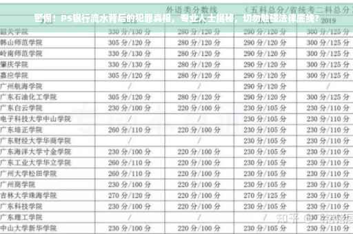 警惕！PS银行流水背后的犯罪真相，专业人士揭秘，切勿触碰法律底线?