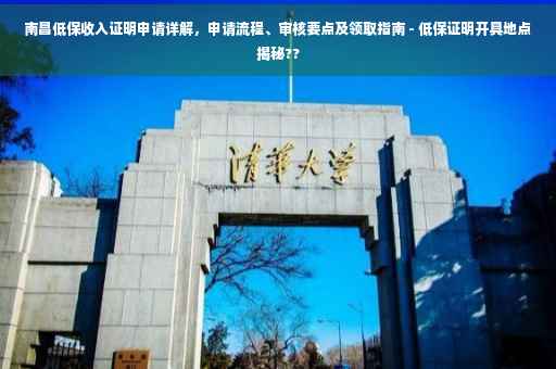 南昌低保收入证明申请详解，申请流程、审核要点及领取指南 - 低保证明开具地点揭秘??