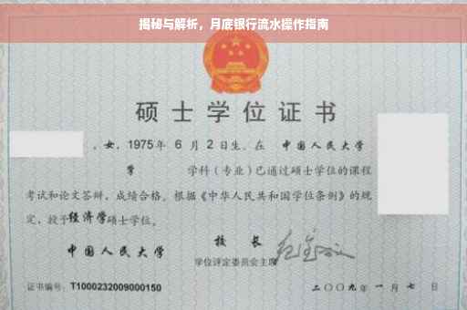 揭秘与解析，月底银行流水操作指南