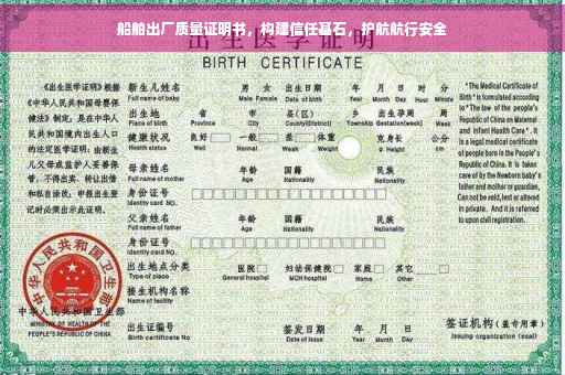 船舶出厂质量证明书，构建信任基石，护航航行安全