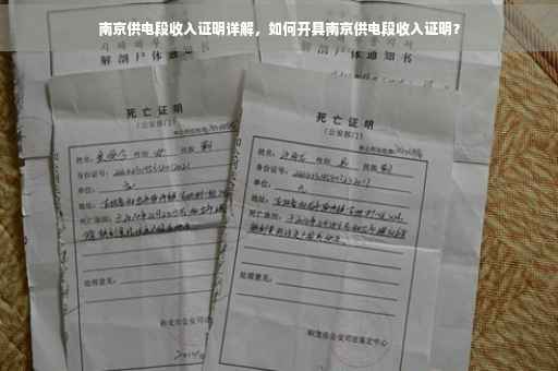 南京供电段收入证明详解，如何开具南京供电段收入证明？