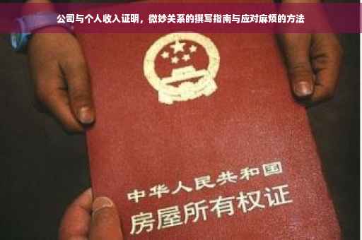 公司与个人收入证明，微妙关系的撰写指南与应对麻烦的方法