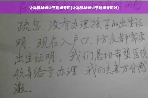 计算机基础证书哪里考的(计算机基础证书哪里考的好)